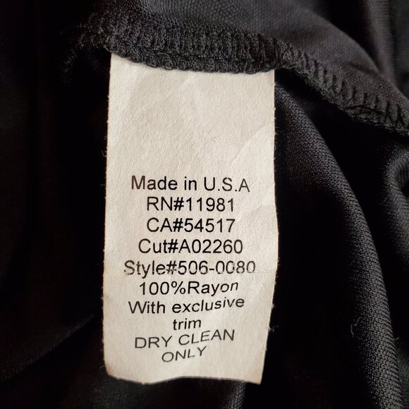 Bailey44 SZ M (8-10) Black VNeck Sexy BodyCon Rayon Knit Stretch Midi Dress - Picture 7 of 8